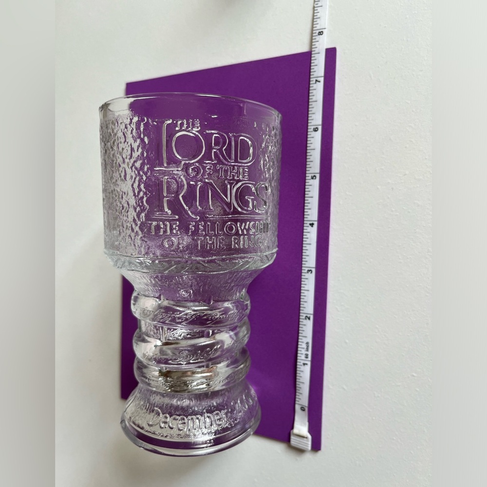 Vintage Lord of the Rings Gandalf the Wizard Glass Goblet Burger King 2001